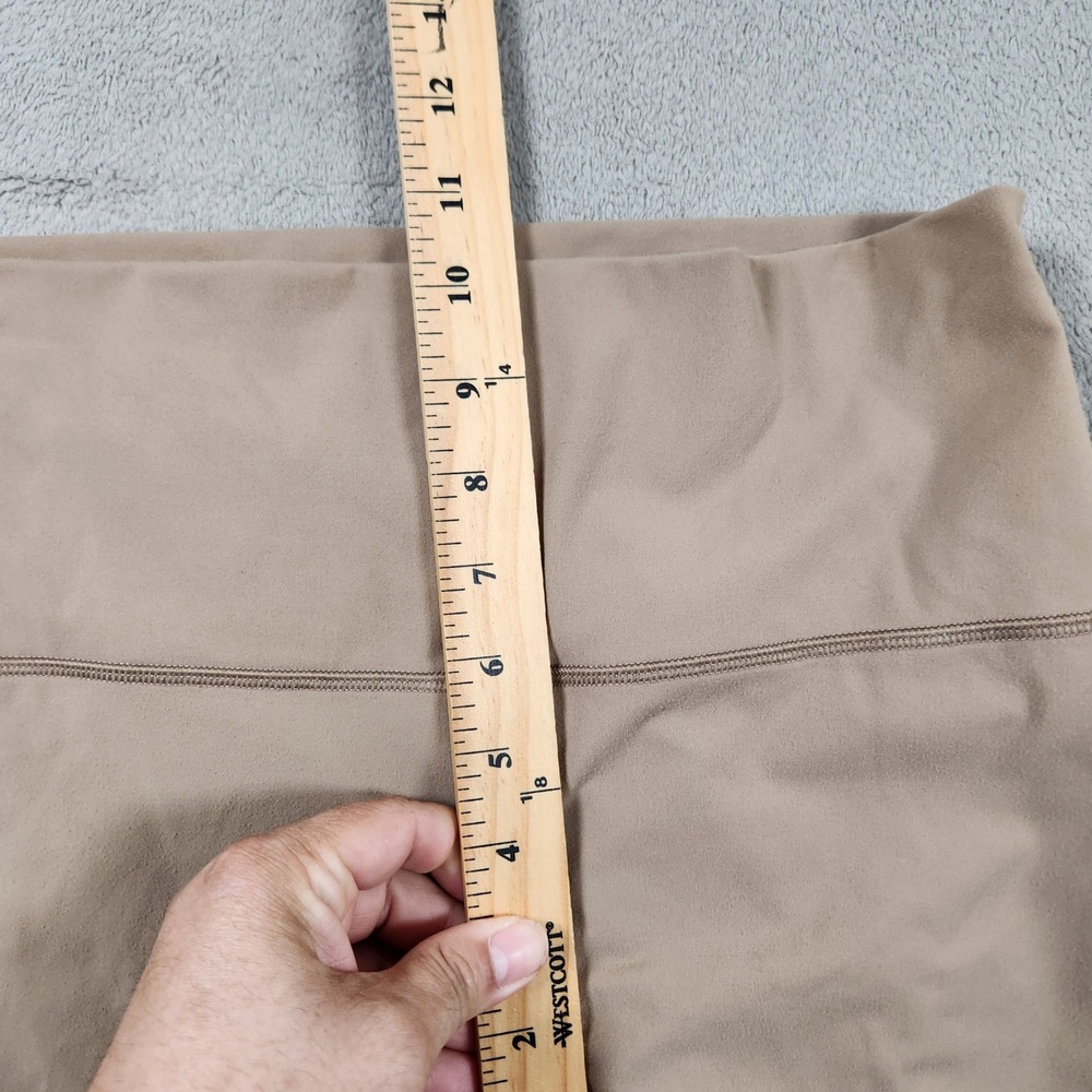 HeyNuts High Waisted Yoga Leggings Womens Size L 12 Tan 27" inseam - Picture 8 of 9